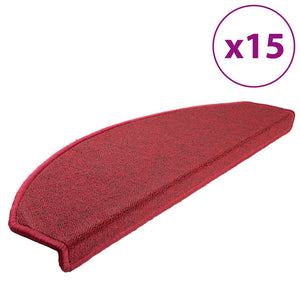 vidaXL Tapis de marche 15 pcs. 65x24x4 cm Rouge Semi-circulaire Grand