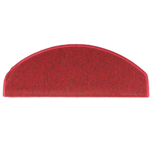 vidaXL Tapis de marche 15 pcs. 65x24x4 cm Rouge Semi-circulaire Grand