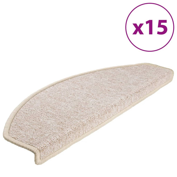 Stufenmatten 15 Stk. 65x24x4 cm Taupe Halbrund Groß