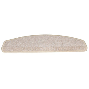 Stufenmatten 15 Stk. 65x24x4 cm Taupe Halbrund Groß
