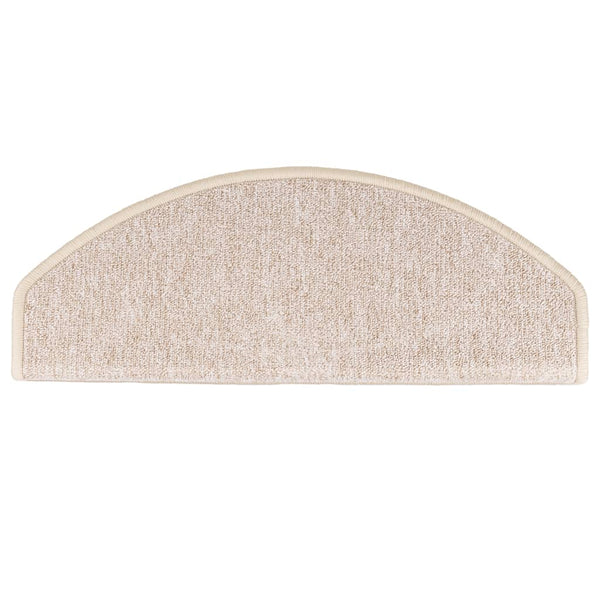 Stufenmatten 15 Stk. 65x24x4 cm Taupe Halbrund Groß
