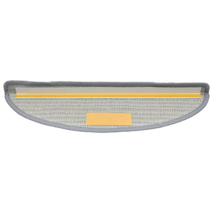 vidaXL Tapis d'escalier 15 pcs 56x17x3 cm Gris Semi-circulaire