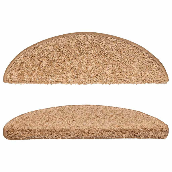 Stufenmatten 15 Stk. 56x17x3 cm Beige Halbrund