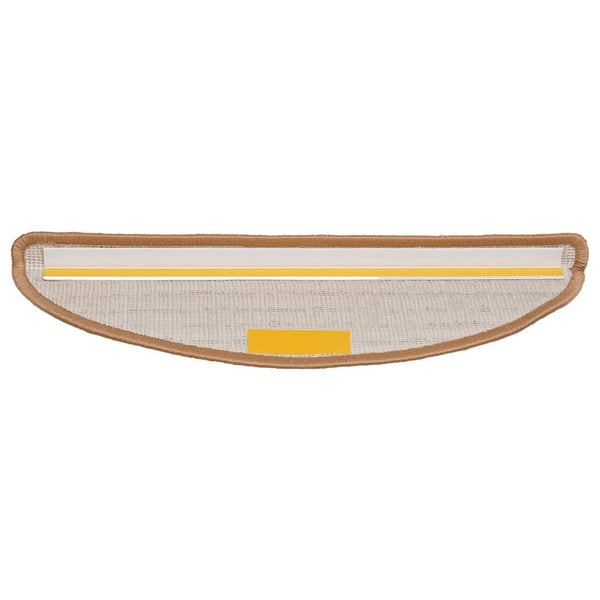 Stufenmatten 15 Stk. 56x17x3 cm Beige Halbrund