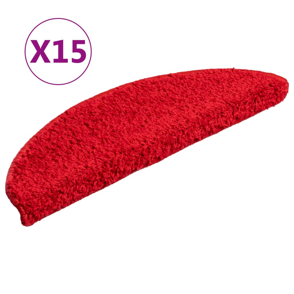 Stufenmatten 15 Stk. 56x17x3 cm Rot Halbrund