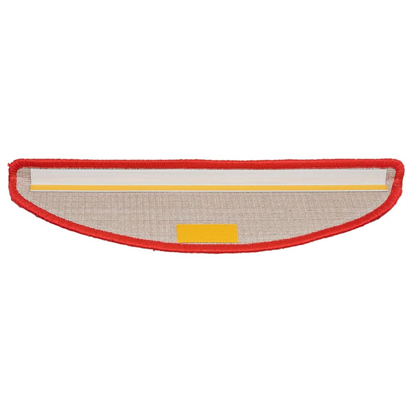 vidaXL Tapis de marche 15 pcs 56x17x3 cm Rouge Semi-circulaire