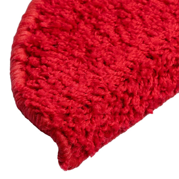 vidaXL Tapis de marche 15 pcs 56x17x3 cm Rouge Semi-circulaire