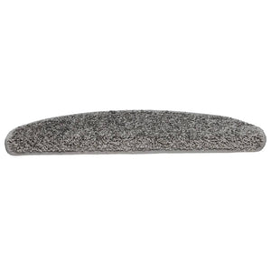 vidaXL Tapis de Marche d'Escalier 15 pcs 65x21x4 cm Gris Semi-Rond Grand