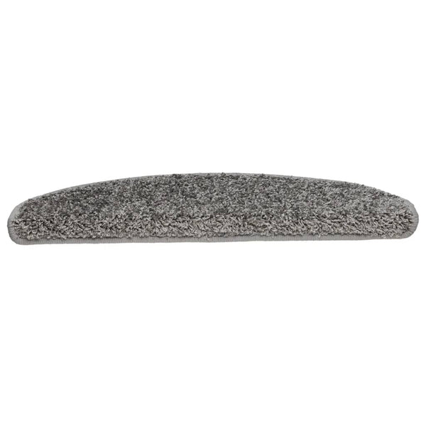 vidaXL Tapis de Marche d'Escalier 15 pcs 65x21x4 cm Gris Semi-Rond Grand