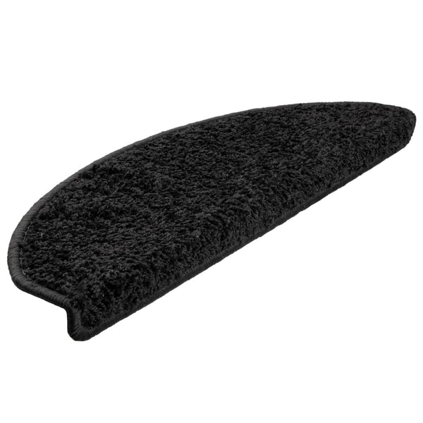 Stufenmatten 15 Stk. 65x21x4 cm Schwarz Halbrund Groß