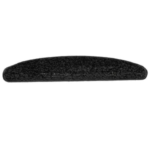 vidaXL Tapis de marches 15 pcs 65x21x4 cm Noir Semi-circulaire Grand