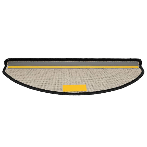 vidaXL Tapis de marches 15 pcs 65x21x4 cm Noir Semi-circulaire Grand