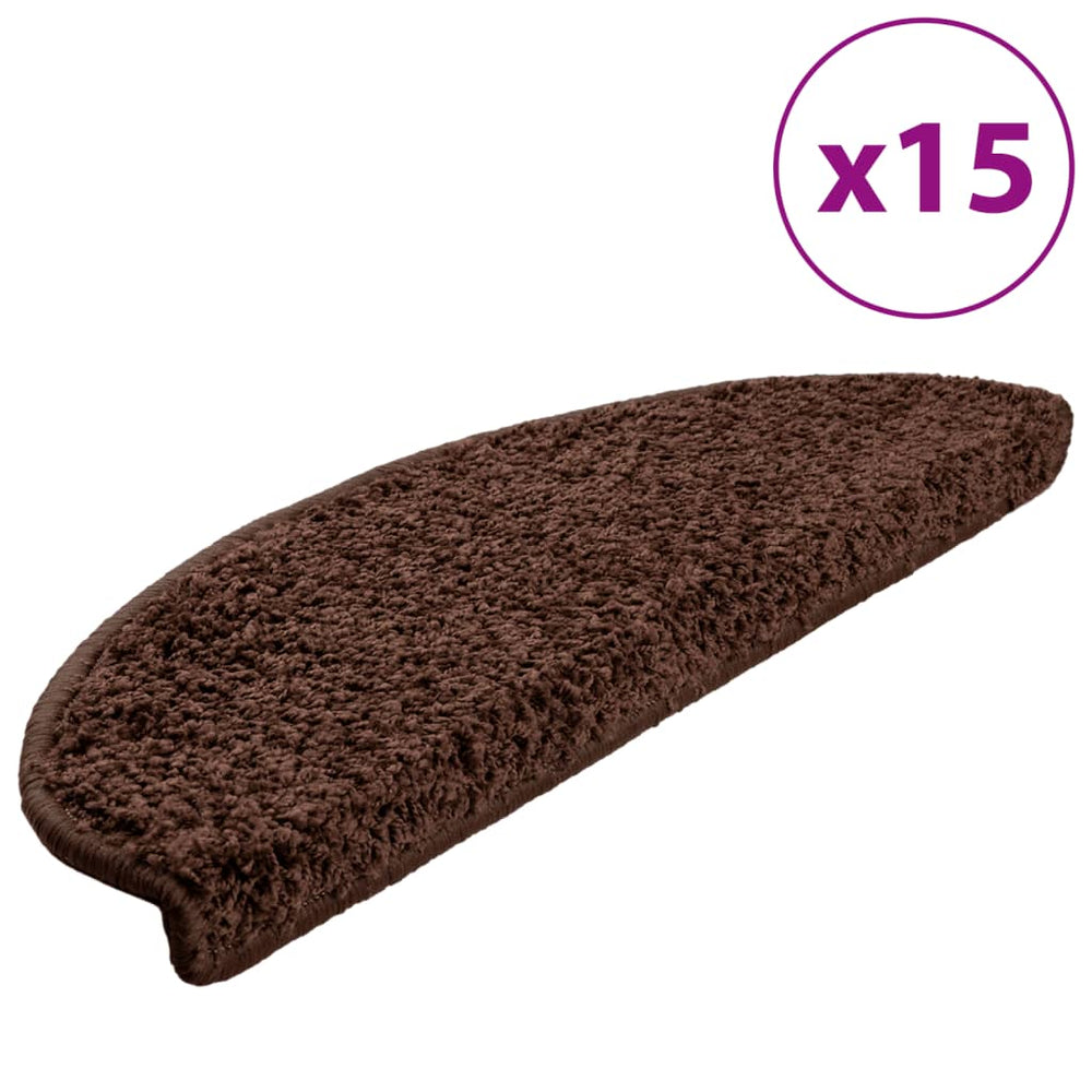Stufenmatten 15 Stk. 65x21x4 cm Braun Halbrund Groß