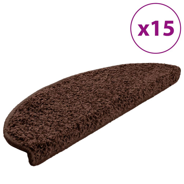 Stufenmatten 15 Stk. 65x21x4 cm Braun Halbrund Groß