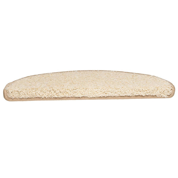 Stufenmatten 15 Stk. 65x21x4 cm Creme Halbrund Groß