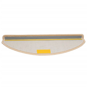 Stufenmatten 15 Stk. 65x21x4 cm Creme Halbrund Groß