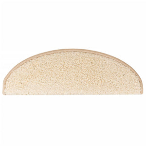 Stufenmatten 15 Stk. 65x21x4 cm Creme Halbrund Groß