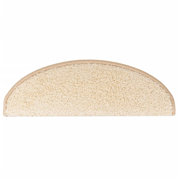 Stufenmatten 15 Stk. 65x21x4 cm Creme Halbrund Groß