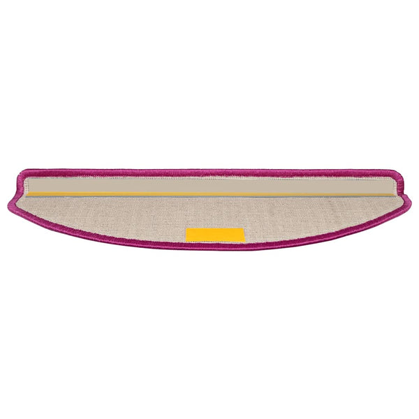 vidaXL Tapis de marche d'escalier 15 pcs 65x21x4 cm Violet Semi-rond Grand