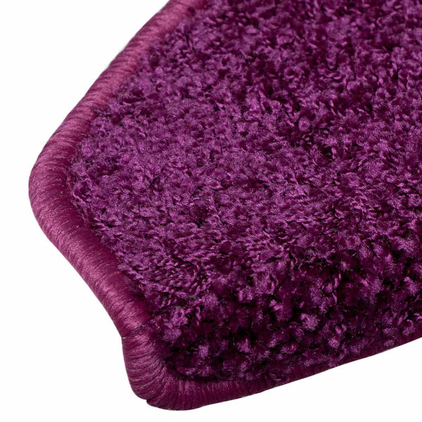 vidaXL Tapis de marche d'escalier 15 pcs 65x21x4 cm Violet Semi-rond Grand