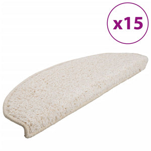 Stufenmatten 15 Stk. 65x21x4 cm Weiß Halbrund Groß