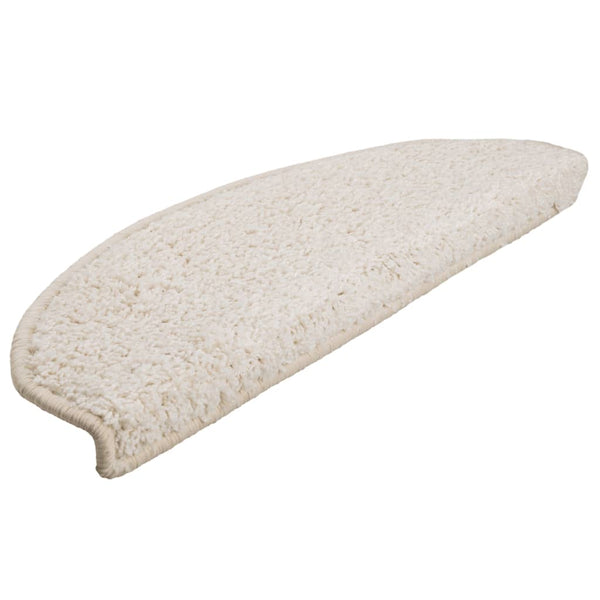 Stufenmatten 15 Stk. 65x21x4 cm Weiß Halbrund Groß