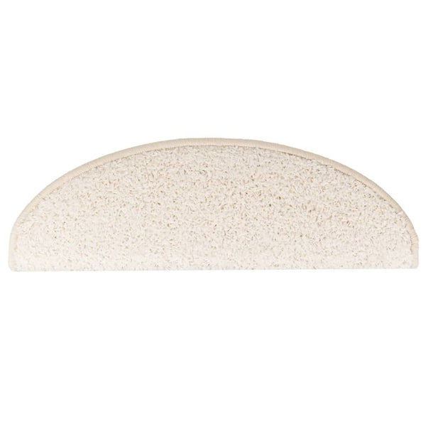 Stufenmatten 15 Stk. 65x21x4 cm Weiß Halbrund Groß
