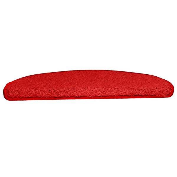 vidaXL Tapis de marche 15 pcs 65x21x4 cm Rouge Demi-rond Grand