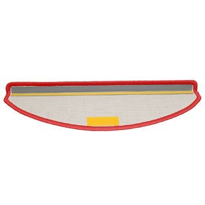 vidaXL Tapis de marche 15 pcs 65x21x4 cm Rouge Demi-rond Grand