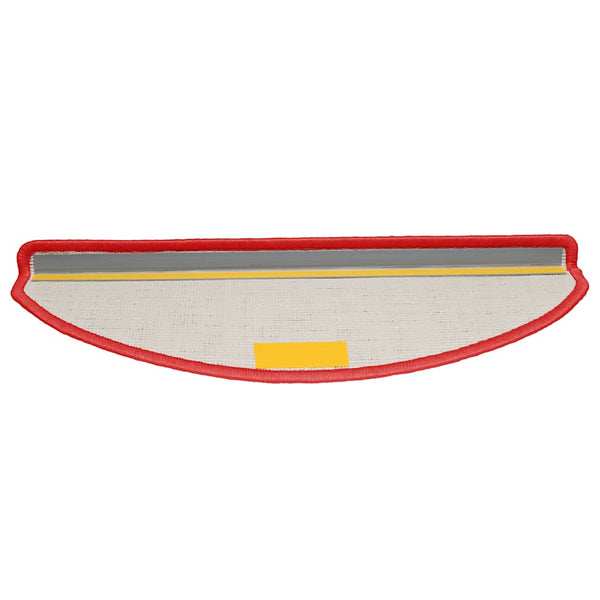 vidaXL Tapis de marche 15 pcs 65x21x4 cm Rouge Demi-rond Grand