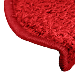 vidaXL Tapis de marche 15 pcs 65x21x4 cm Rouge Demi-rond Grand