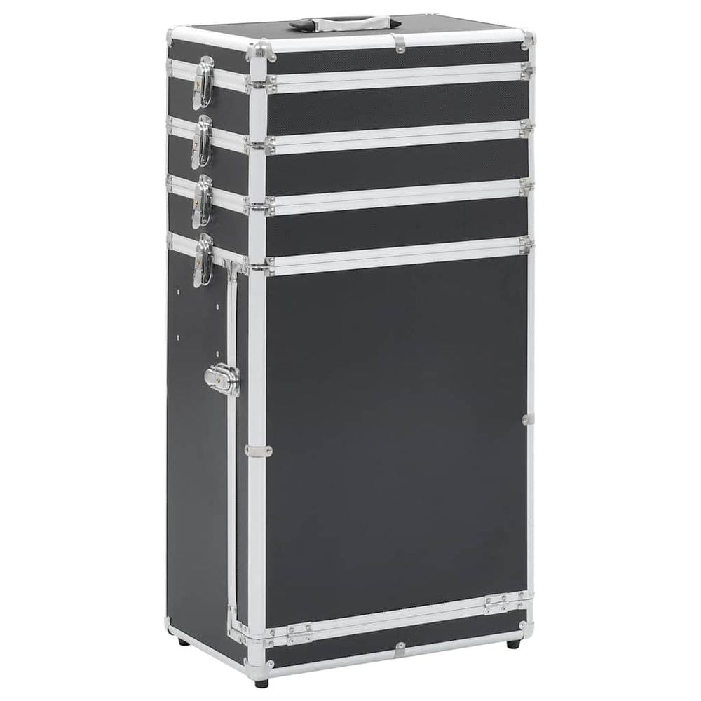 Schwarzer Kosmetikkoffer aus Aluminium