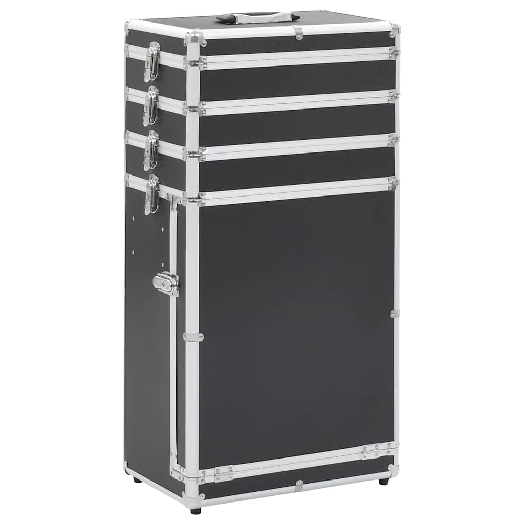 Schwarzer Kosmetikkoffer aus Aluminium