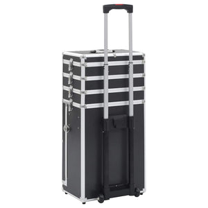 Schwarzer Kosmetikkoffer aus Aluminium