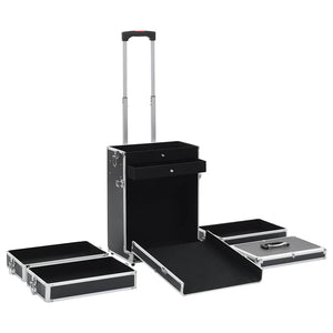 Schwarzer Kosmetikkoffer aus Aluminium
