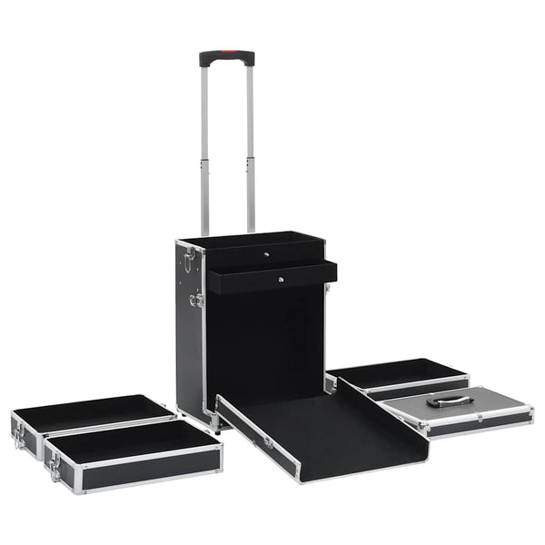 Schwarzer Kosmetikkoffer aus Aluminium