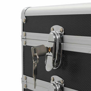 Schwarzer Kosmetikkoffer aus Aluminium