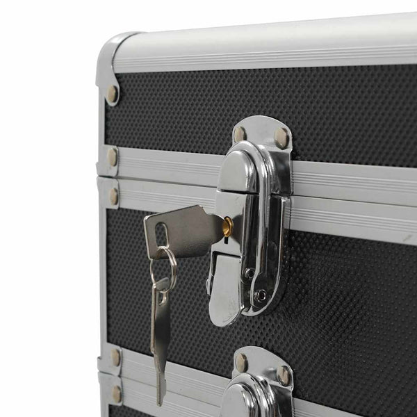 Schwarzer Kosmetikkoffer aus Aluminium