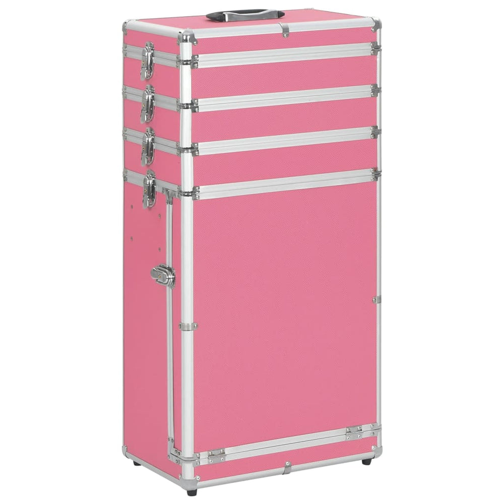 Rosa Aluminium Kosmetik Make-up Koffer