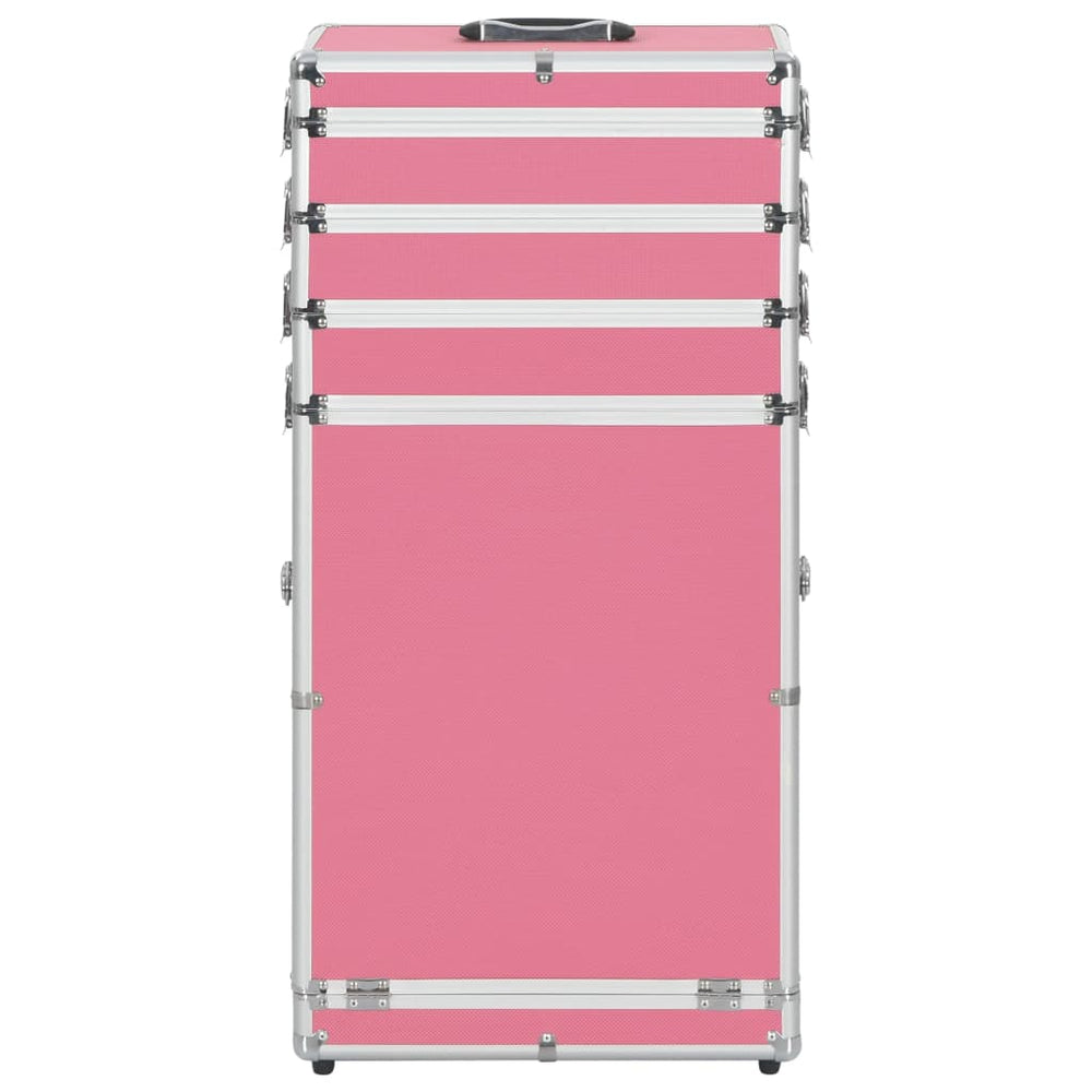 Rosa Aluminium Kosmetik Make-up Koffer