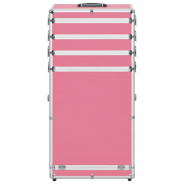 Rosa Aluminium Kosmetik Make-up Koffer
