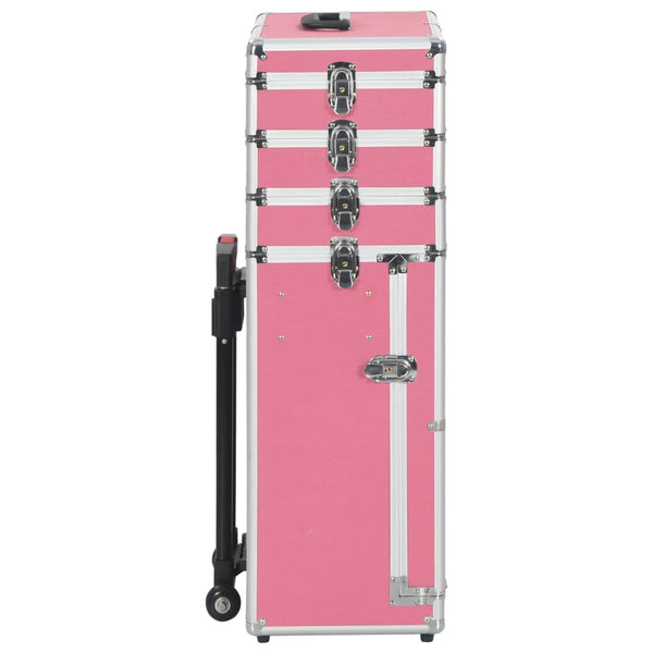 Rosa Aluminium Kosmetik Make-up Koffer