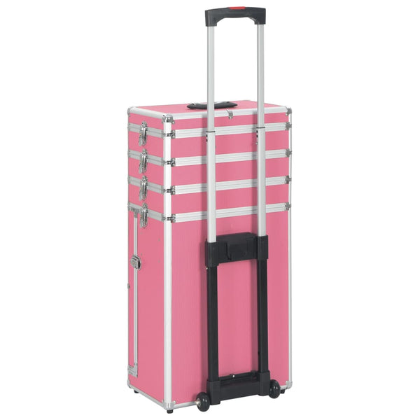 Rosa Aluminium Kosmetik Make-up Koffer