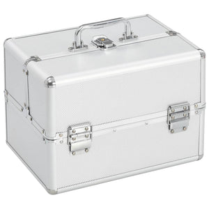 Silberner Aluminium Kosmetikkoffer