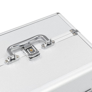 Silberner Aluminium Kosmetikkoffer