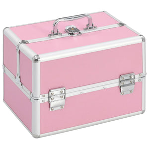 Pink Aluminum Makeup Case 22x30x21cm