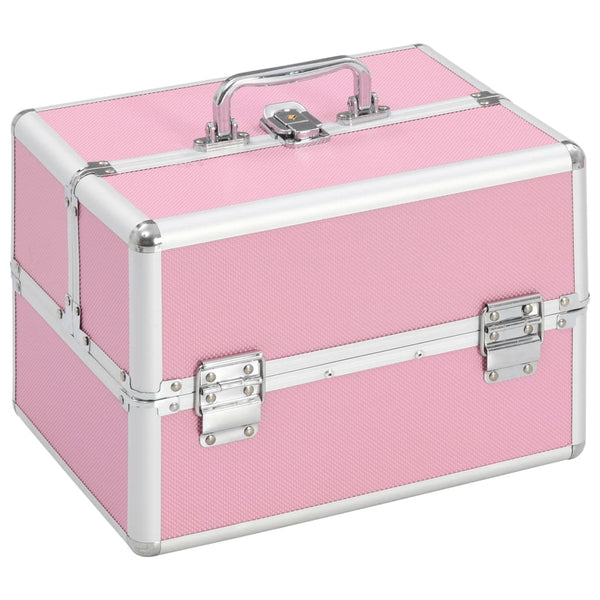 Pink Aluminum Makeup Case 22x30x21cm