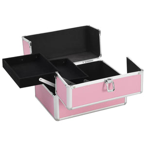 Pink Aluminum Makeup Case 22x30x21cm
