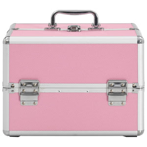 Pink Aluminum Makeup Case 22x30x21cm
