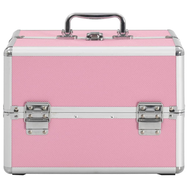 Pink Aluminum Makeup Case 22x30x21cm